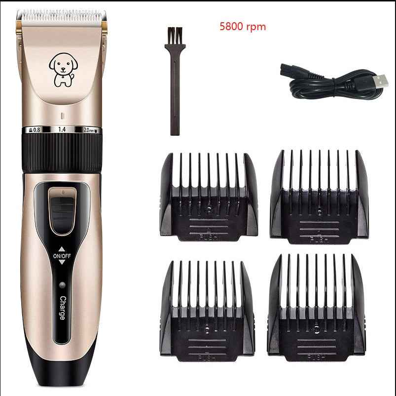 Low-Noise Pet Hair Clipper, Cordless Dog & Cat Grooming Trimmer