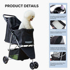 Foldable Pet Stroller - Ultimate Comfort for Your Furry Friends