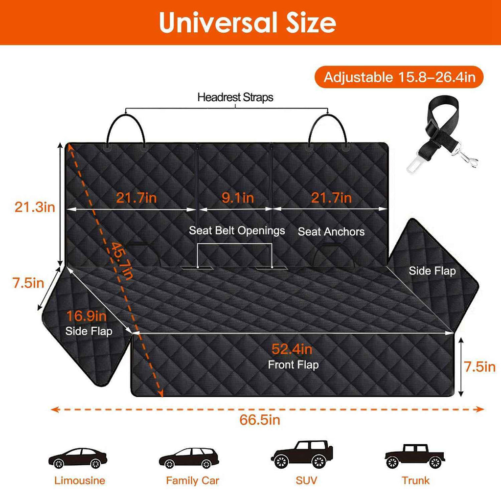 Ultimate Waterproof Dog Car Seat Cover - Scratchproof, Non-Slip Protection for Your Pet