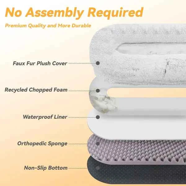 Cozy Large Faux Fur Pet Bed - The Ultimate Relaxation Spot for You and Your Dog