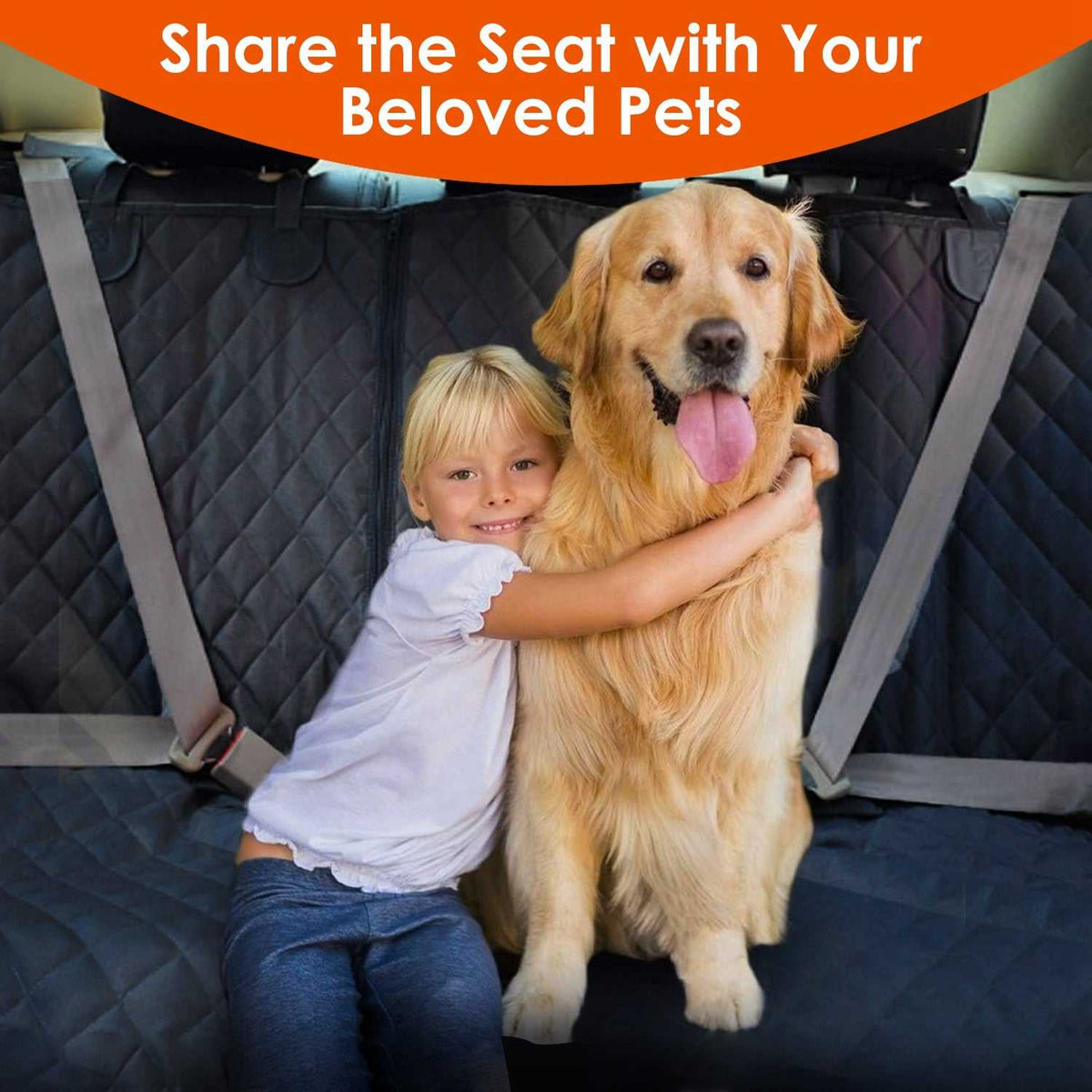 1Pc Dog Car Seat Cover Waterproof Scratchproof Pet Car Rear Protector Mat Pet Back Seat Cover With Dog Seat Belt For Car Truck SUV