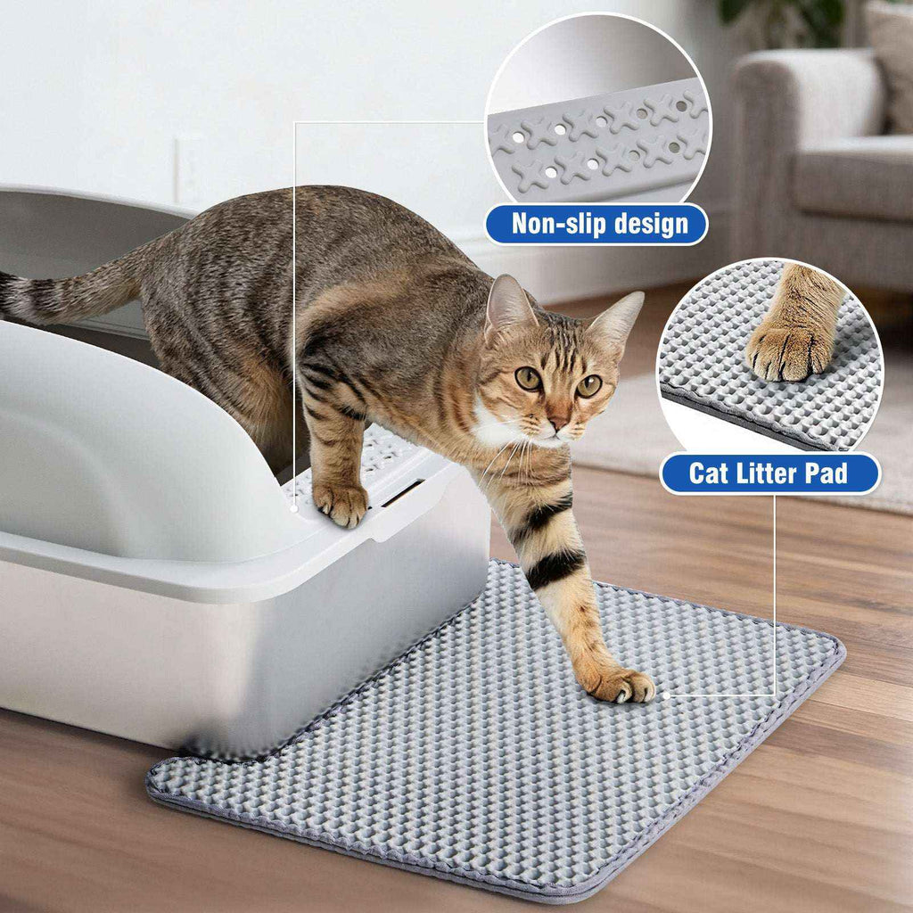 Upgrade Your Space with the Large Stainless Steel Cat Litter Box – Complete with Lid, Scoop & Mat
